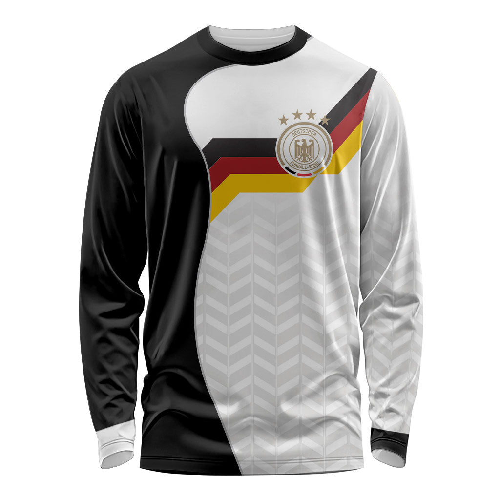 Custom Germany Football Long Sleeve Shirt Black Eagle Glory 2026 Fan Edition