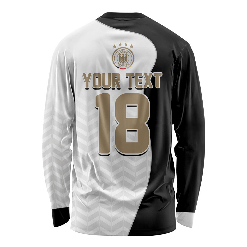 Custom Germany Football Long Sleeve Shirt Black Eagle Glory 2026 Fan Edition
