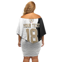 Custom Germany Football Off Shoulder Short Dress Black Eagle Glory 2026 Fan Edition