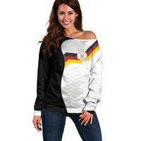 Custom Germany Football Off Shoulder Sweater Black Eagle Glory 2026 Fan Edition