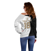 Custom Germany Football Off Shoulder Sweater Black Eagle Glory 2026 Fan Edition