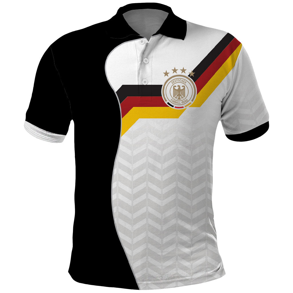Custom Germany Football Polo Shirt Black Eagle Glory 2026 Fan Edition
