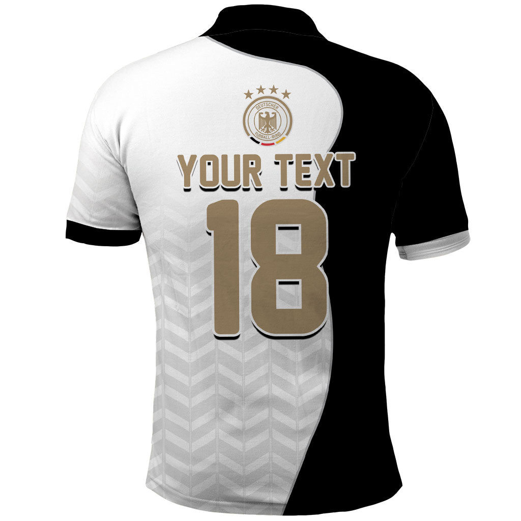 Custom Germany Football Polo Shirt Black Eagle Glory 2026 Fan Edition
