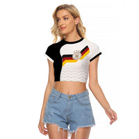 Custom Germany Football Raglan Cropped T Shirt Black Eagle Glory 2026 Fan Edition