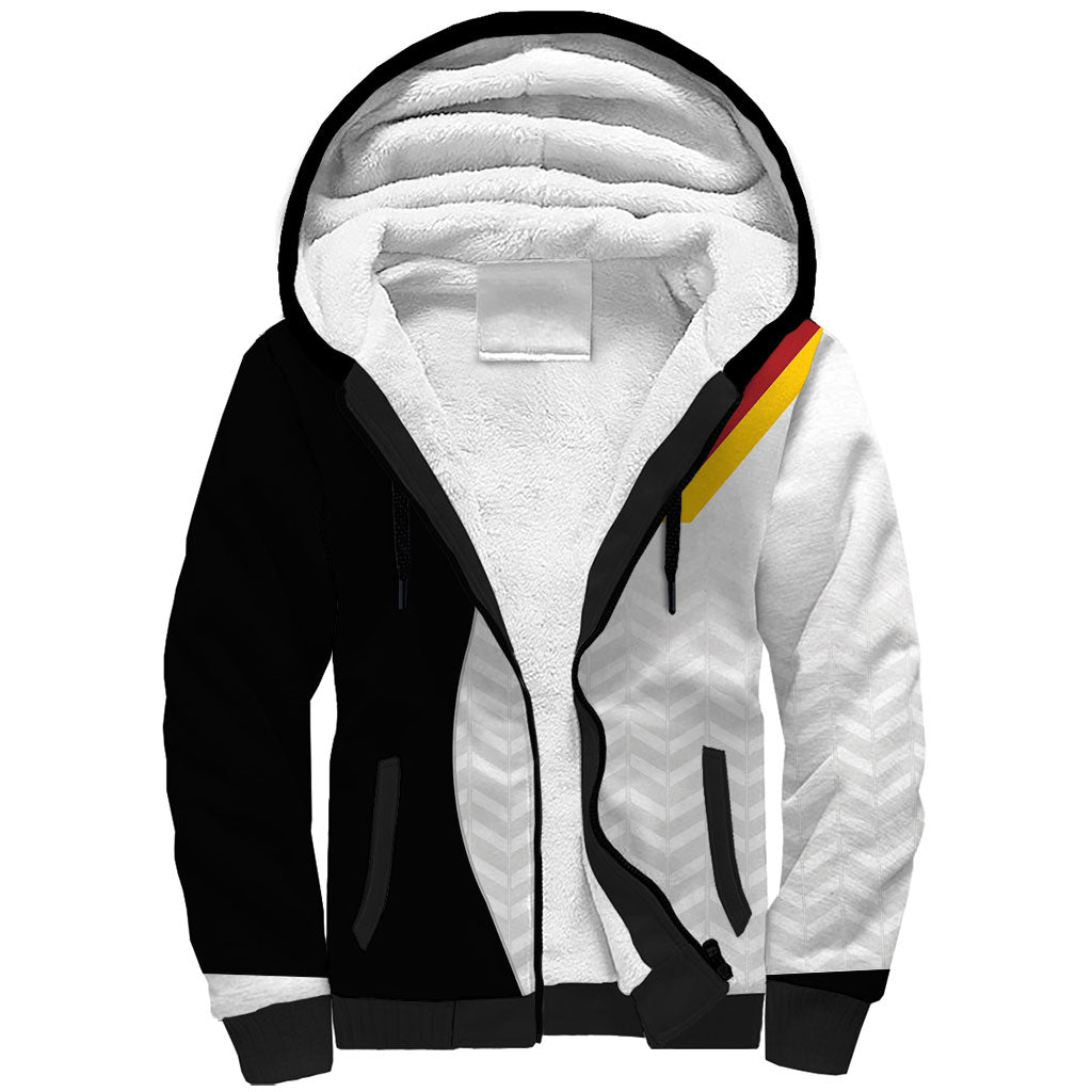 Custom Germany Football Sherpa Hoodie Black Eagle Glory 2026 Fan Edition