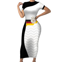 Custom Germany Football Short Sleeve Bodycon Dress Black Eagle Glory 2026 Fan Edition