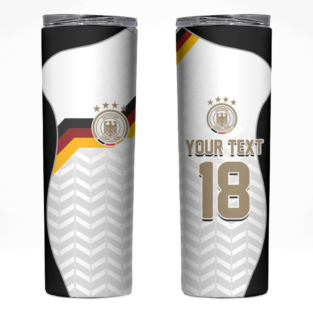 Custom Germany Football Skinny Tumbler Black Eagle Glory 2026 Fan Edition