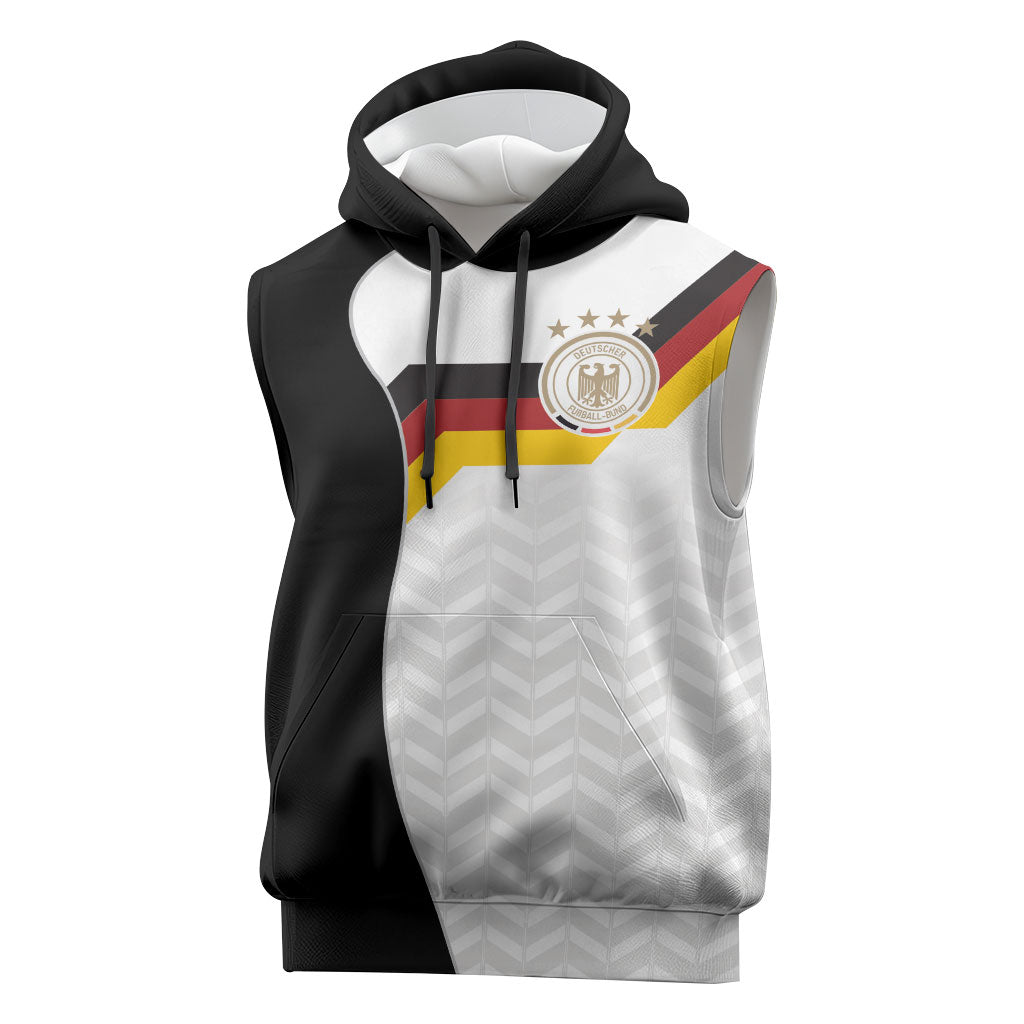 Custom Germany Football Sleeveless Hoodie Black Eagle Glory 2026 Fan Edition