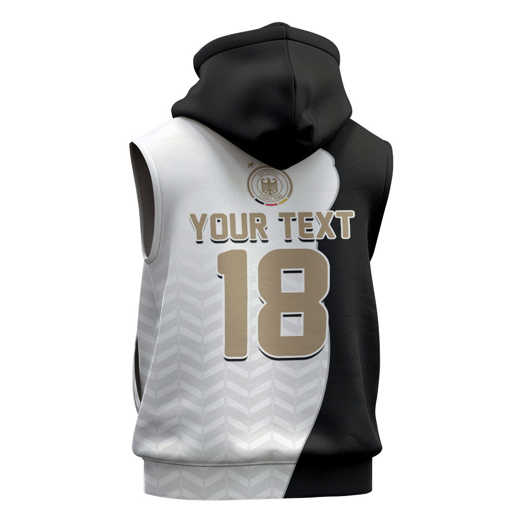Custom Germany Football Sleeveless Hoodie Black Eagle Glory 2026 Fan Edition