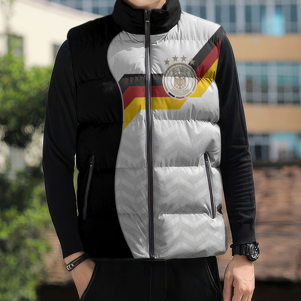 Custom Germany Football Sleeveless Puffer Jacket Black Eagle Glory 2026 Fan Edition