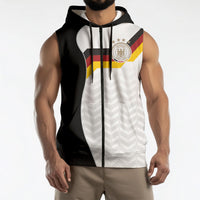 Custom Germany Football Sleeveless Zip Hoodie Black Eagle Glory 2026 Fan Edition