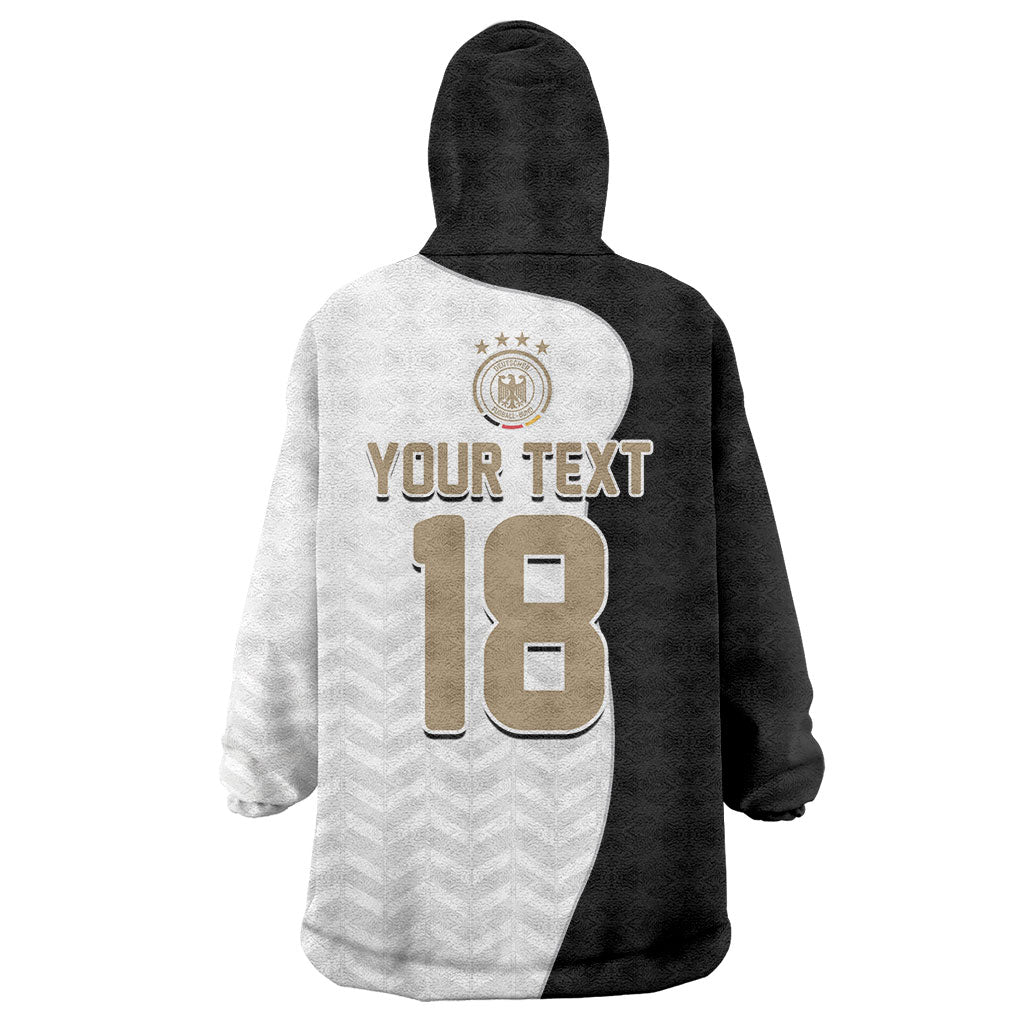 Custom Germany Football Wearable Blanket Hoodie Black Eagle Glory 2026 Fan Edition