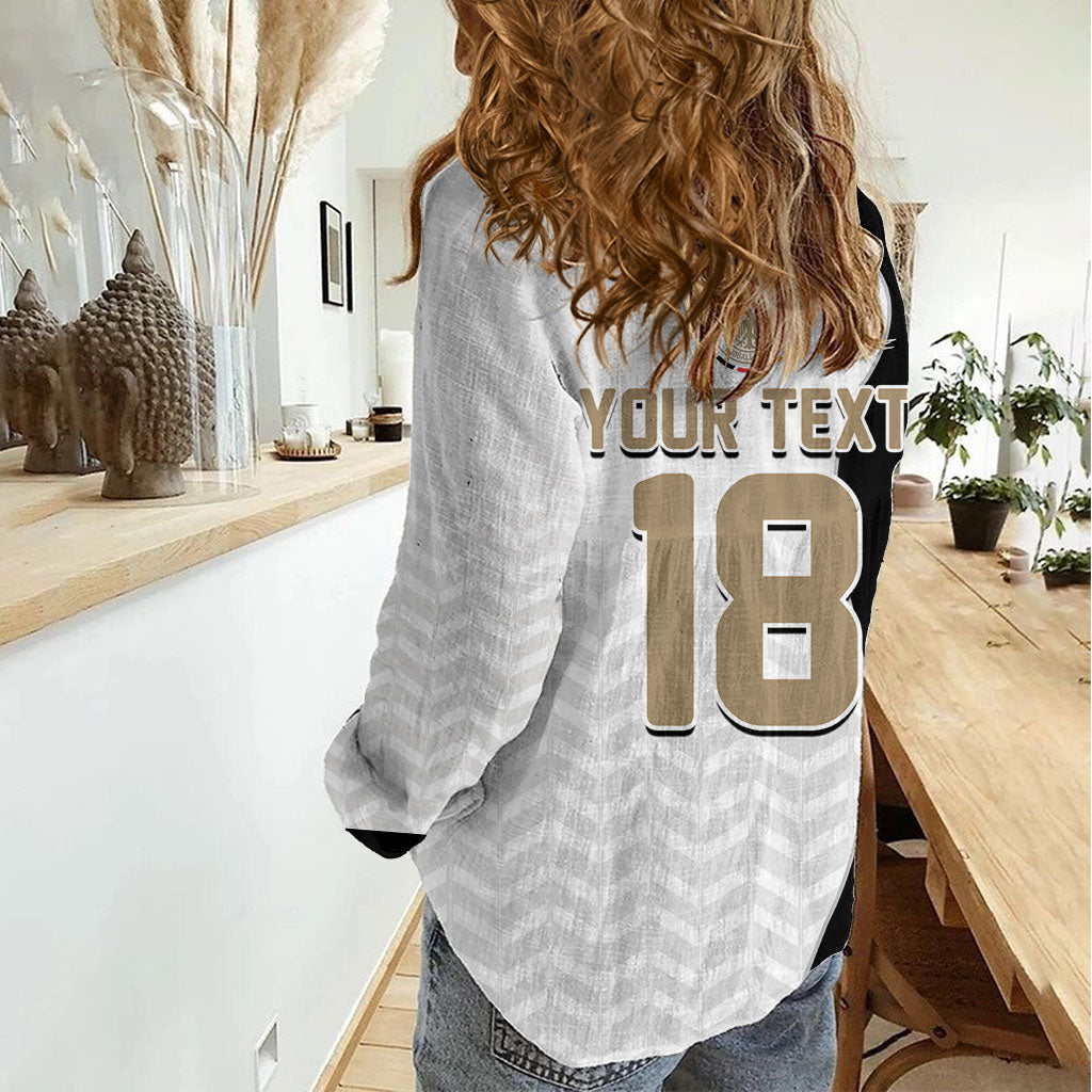 Custom Germany Football Women Casual Shirt Black Eagle Glory 2026 Fan Edition