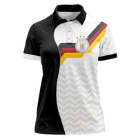 Custom Germany Football Women Polo Shirt Black Eagle Glory 2026 Fan Edition