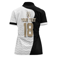 Custom Germany Football Women Polo Shirt Black Eagle Glory 2026 Fan Edition