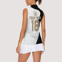 Custom Germany Football Women Sleeveless Polo Shirt Black Eagle Glory 2026 Fan Edition