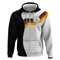 Custom Germany Football Zip Hoodie Black Eagle Glory 2026 Fan Edition