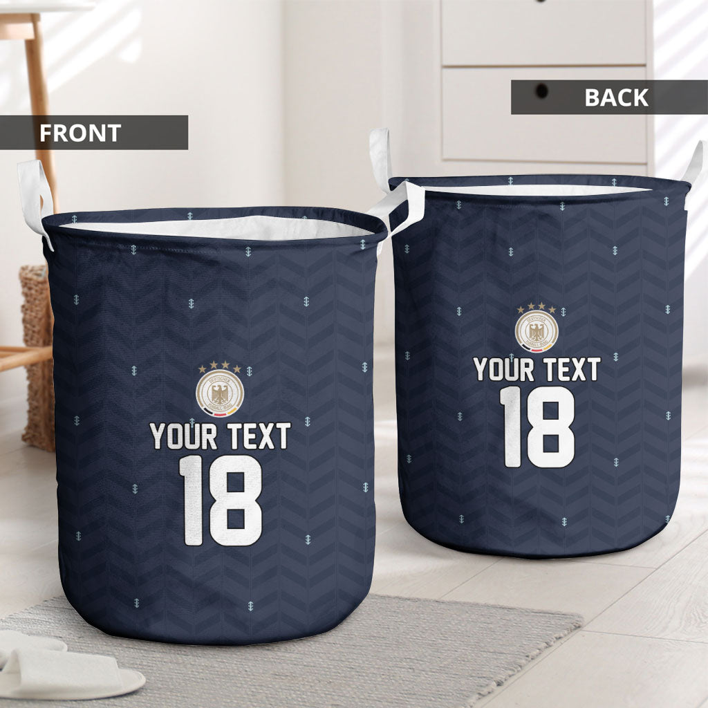 Custom Germany Football 2026 Laundry Basket Midnight Eagle Heritage