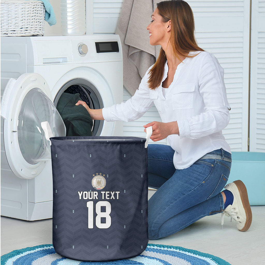 Custom Germany Football 2026 Laundry Basket Midnight Eagle Heritage