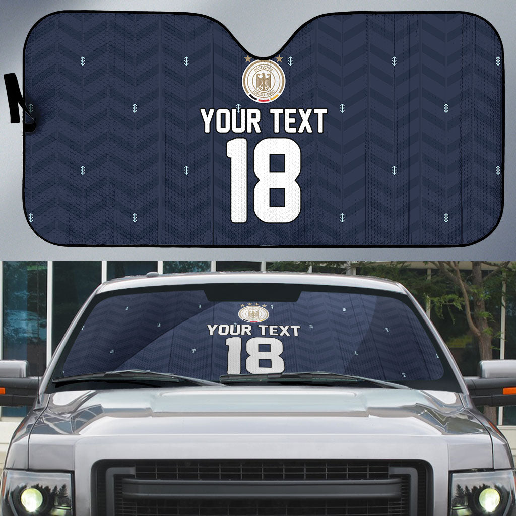 Custom Germany Football 2026 Auto Sun Shade Midnight Eagle Heritage