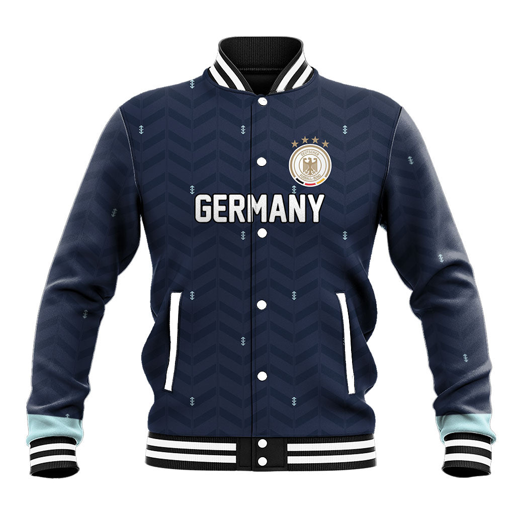 Custom Germany Football 2026 Baseball Jacket Midnight Eagle Heritage