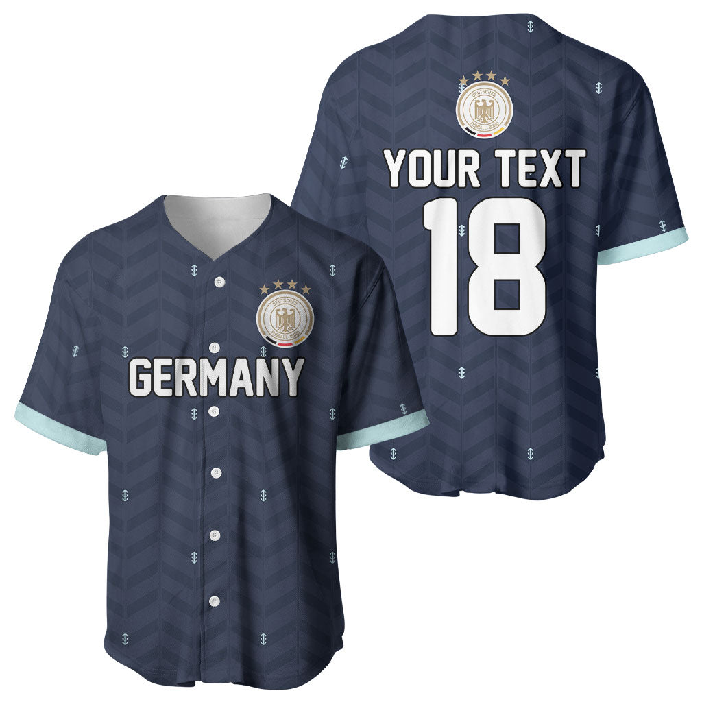 Custom Germany Football 2026 Baseball Jersey Midnight Eagle Heritage