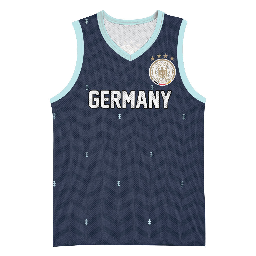 Custom Germany Football 2026 Basketball Jersey Midnight Eagle Heritage