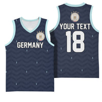 Custom Germany Football 2026 Basketball Jersey Midnight Eagle Heritage