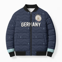 Custom Germany Football 2026 Bomber Puffer Jacket Midnight Eagle Heritage