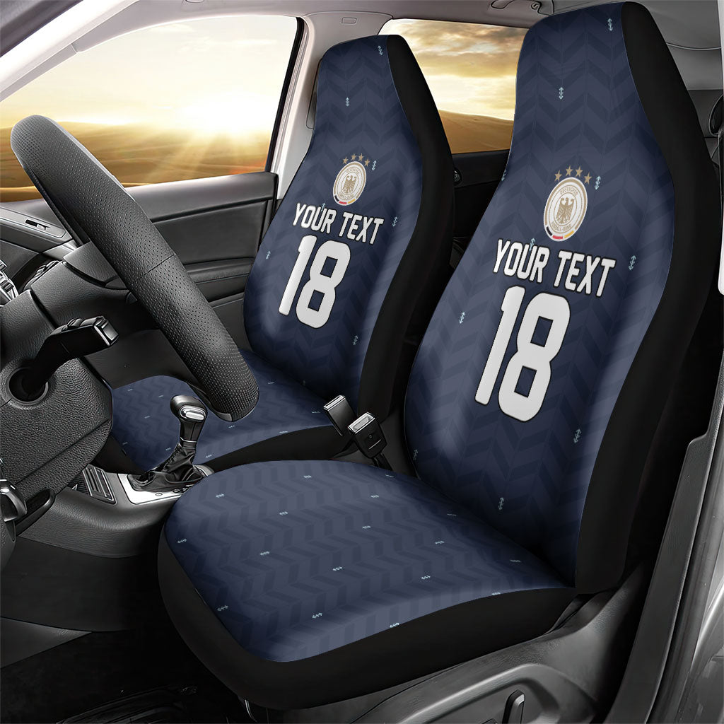 Custom Germany Football 2026 Car Seat Cover Midnight Eagle Heritage
