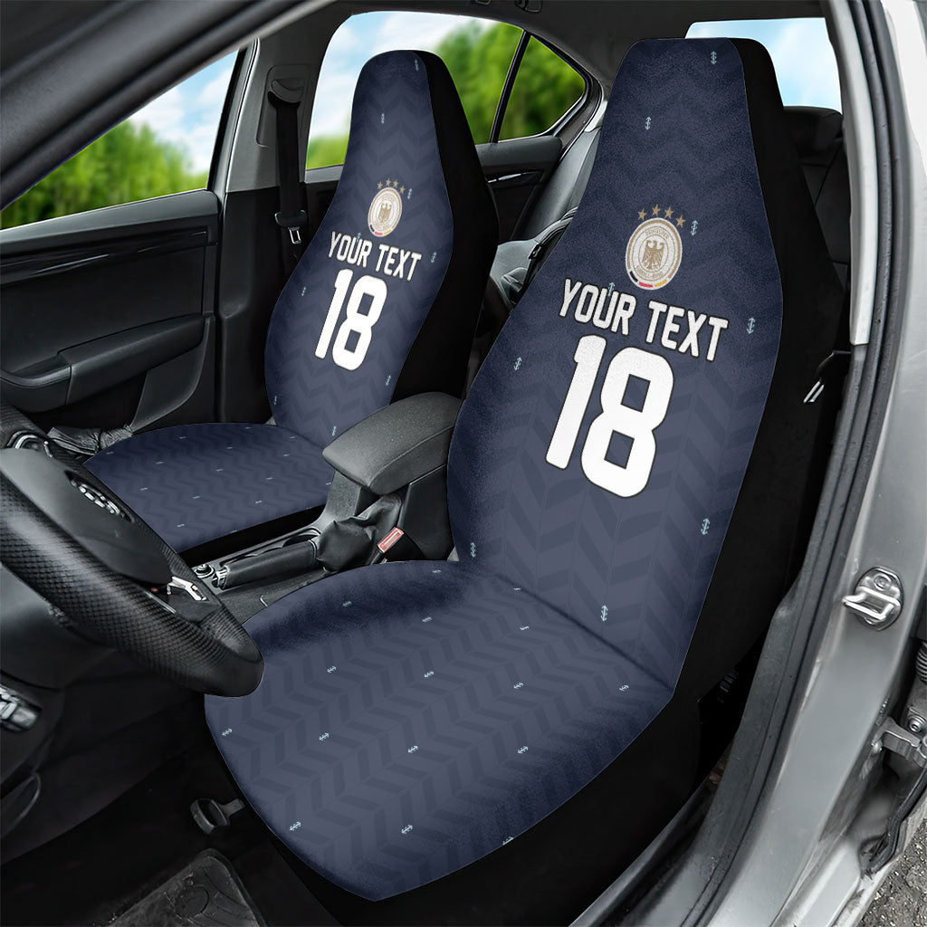 Custom Germany Football 2026 Car Seat Cover Midnight Eagle Heritage