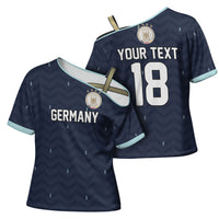 Custom Germany Football 2026 Cross Shoulder Shirt Midnight Eagle Heritage