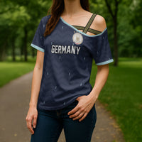 Custom Germany Football 2026 Cross Shoulder Shirt Midnight Eagle Heritage