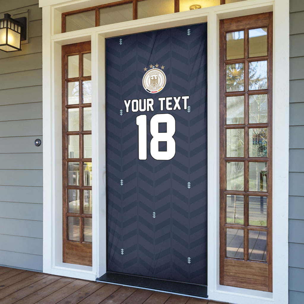 Custom Germany Football 2026 Door Cover Midnight Eagle Heritage