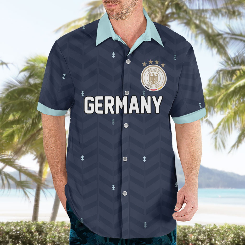 Custom Germany Football 2026 Hawaiian Shirt Midnight Eagle Heritage