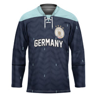 Custom Germany Football 2026 Hockey Jersey Midnight Eagle Heritage
