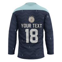 Custom Germany Football 2026 Hockey Jersey Midnight Eagle Heritage