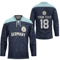 Custom Germany Football 2026 Hockey Jersey Midnight Eagle Heritage
