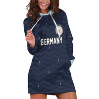 Custom Germany Football 2026 Hoodie Dress Midnight Eagle Heritage