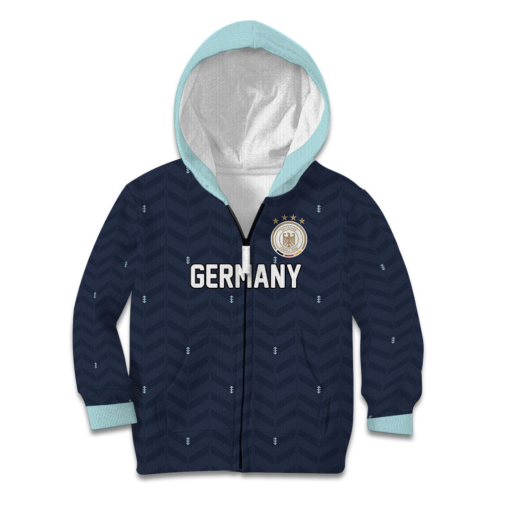 Custom Germany Football 2026 Kid Hoodie Midnight Eagle Heritage