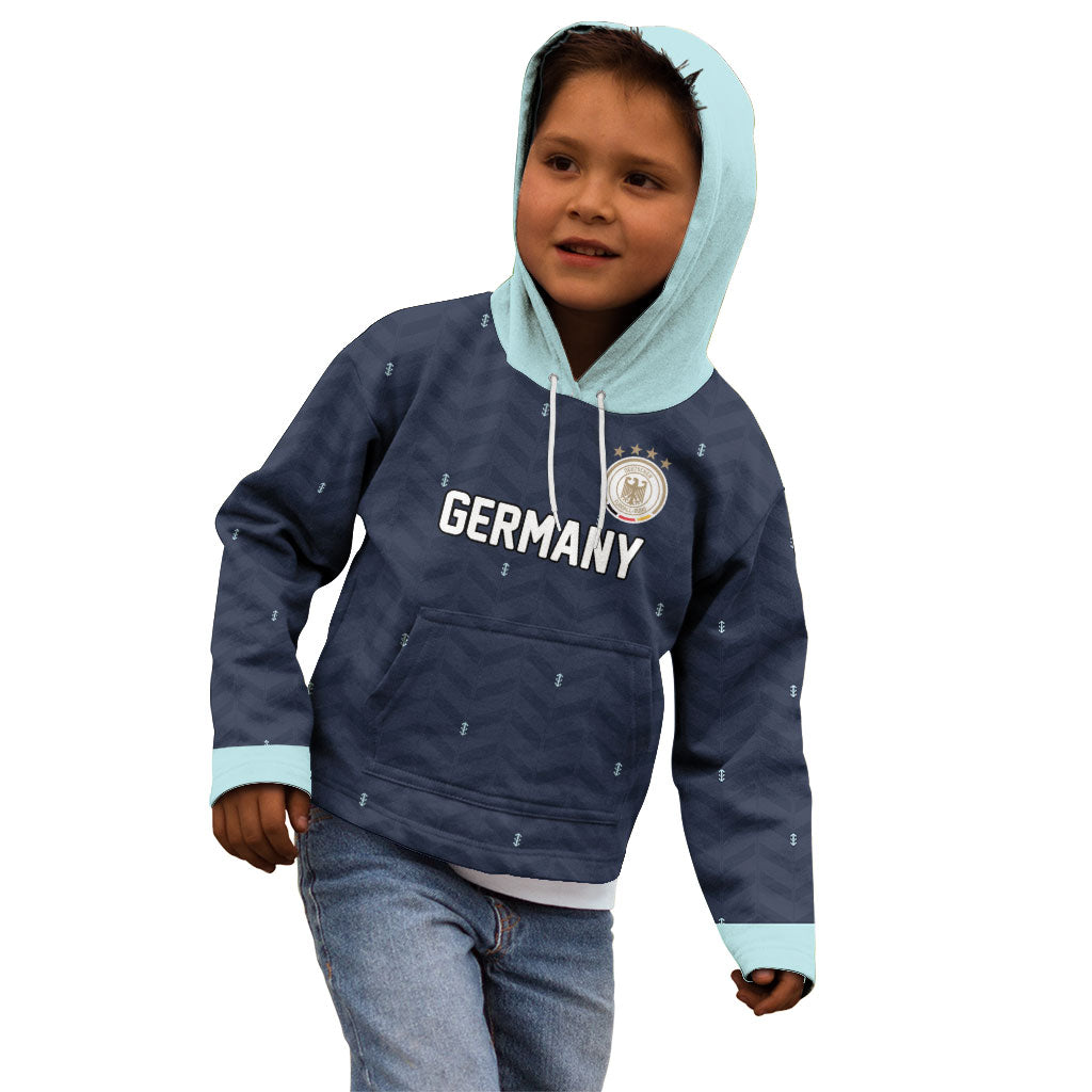 Custom Germany Football 2026 Kid Hoodie Midnight Eagle Heritage