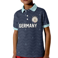 Custom Germany Football 2026 Kid Polo Shirt Midnight Eagle Heritage