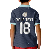 Custom Germany Football 2026 Kid Polo Shirt Midnight Eagle Heritage
