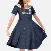 Custom Germany Football 2026 Kid Short Sleeve Dress Midnight Eagle Heritage