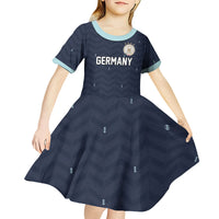 Custom Germany Football 2026 Kid Short Sleeve Dress Midnight Eagle Heritage