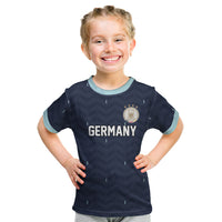 Custom Germany Football 2026 Kid T Shirt Midnight Eagle Heritage