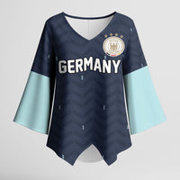 Custom Germany Football 2026 Kimono Sleeve Blouse Midnight Eagle Heritage