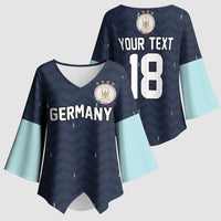 Custom Germany Football 2026 Kimono Sleeve Blouse Midnight Eagle Heritage