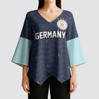 Custom Germany Football 2026 Kimono Sleeve Blouse Midnight Eagle Heritage