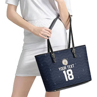 Custom Germany Football 2026 Leather Tote Bag Midnight Eagle Heritage